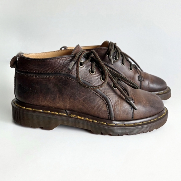 Dr Martens Vintage Lace-Up Brown Leather Shoes, Lug Sole UK 4, US Womens 6-6.5 - Picture 14 of 16